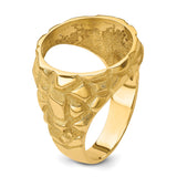 16 mm 14k Yellow Gold coin bezel ring for Australian $15 Nugget — additional image