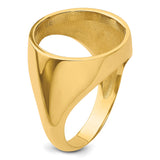 16 mm 14k Yellow Gold coin bezel ring for Australian $15 Nugget — additional image