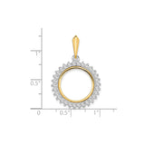 16 mm 14k Multi-Tone Gold coin bezel for Australian $15 Nugget — size reference (ruler)