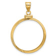 25 mm 14k Yellow Gold coin bezel for Australian $50 Nugget