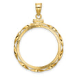 25 mm 14k Yellow Gold coin bezel for Australian $50 Nugget
