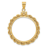 25 mm 14k Yellow Gold coin bezel for Australian $50 Nugget — additional image