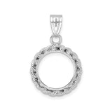 14 mm 14k White Gold coin bezel for Australian $5 Kangaroo — additional image