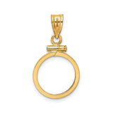 14 mm 14k Yellow Gold coin bezel for Australian $5 Kangaroo — additional image