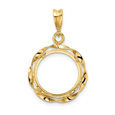 14 mm 14k Yellow Gold coin bezel for Australian $5 Kangaroo — additional image