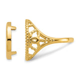 14 mm 14k Yellow Gold coin bezel ring for Australian $5 Kangaroo — additional image