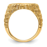 14 mm 14k Yellow Gold coin bezel ring for Australian $5 Kangaroo — alternate view