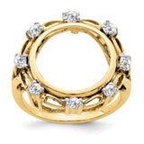 14 mm 14k Yellow Gold coin bezel ring for Australian $5 Kangaroo — additional image