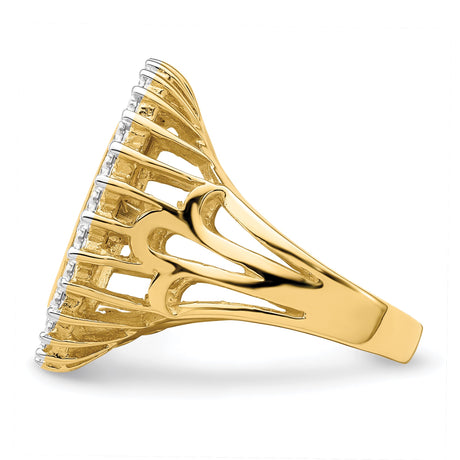 14 mm 14k Yellow Gold coin bezel ring for Australian $5 Kangaroo — additional image