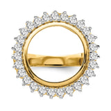 14 mm 14k Yellow Gold coin bezel ring for Australian $5 Kangaroo — additional image