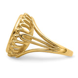 14 mm 14k Yellow Gold coin bezel ring for Australian $5 Kangaroo — additional image