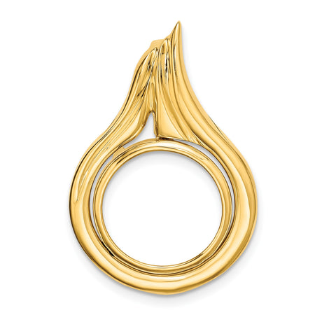 14 mm 14k Yellow Gold coin bezel for Australian $5 Koala