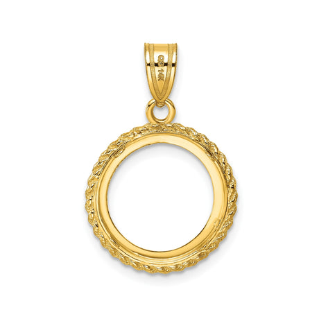 14 mm 14k Yellow Gold coin bezel for Australian $5 Lunar — additional image