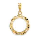 14 mm 14k Yellow Gold coin bezel for Australian $5 Lunar — additional image