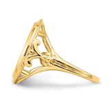 14 mm 14k Yellow Gold coin bezel ring for Australian $5 Lunar — additional image