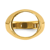 14 mm 14k Yellow Gold coin bezel ring for Australian $5 Lunar — additional image