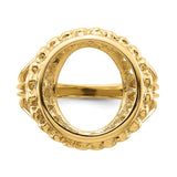 14 mm 14k Yellow Gold coin bezel ring for Australian $5 Lunar — additional image