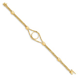 14 mm 14k Yellow Gold coin bezel bracelet for Australian $5 Nugget — alternate view