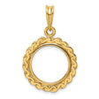 14 mm 14k Yellow Gold coin bezel for Australian $5 Nugget