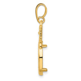 14 mm 14k Yellow Gold coin bezel for Australian $5 Nugget — alternate view