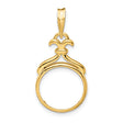 14 mm 14k Yellow Gold coin bezel for Australian $5 Nugget