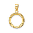 14 mm 14k Yellow Gold coin bezel for Australian $5 Nugget