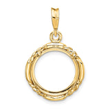 14 mm 14k Yellow Gold coin bezel for Australian $5 Nugget — additional image