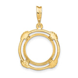 14 mm 14k Yellow Gold coin bezel for Australian $5 Nugget — additional image