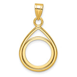 14 mm 14k Yellow Gold coin bezel for Australian $5 Nugget