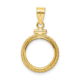 14 mm 14k Yellow Gold coin bezel for Australian $5 Nugget — additional image