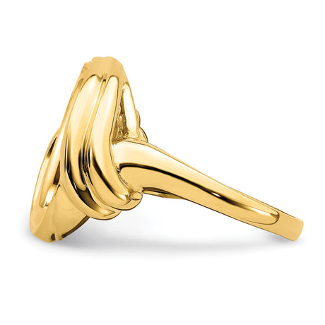 14 mm 14k Yellow Gold coin bezel ring for Australian $5 Nugget — additional image