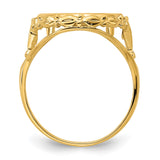 14 mm 14k Yellow Gold coin bezel ring for Australian $5 Nugget — alternate view