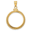 20 mm 14k Yellow Gold coin bezel for Australian $25 Nugget