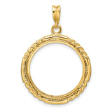 20 mm 14k Yellow Gold coin bezel for Australian $25 Nugget — additional image