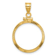 20 mm 10k Yellow Gold coin bezel for Australian $25 Nugget
