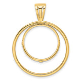 20 mm 14k Yellow Gold coin bezel for Australian $25 Nugget — additional image