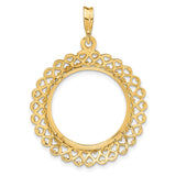 20 mm 14k Yellow Gold coin bezel for Australian $25 Nugget — additional image