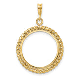 20 mm 14k Yellow Gold coin bezel for Australian $25 Nugget — additional image