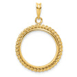 20 mm 14k Yellow Gold coin bezel for Australian $25 Nugget