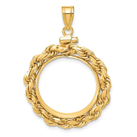 20 mm 14k Yellow Gold coin bezel for Australian $25 Nugget — additional image