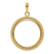 22 mm 14k Yellow Gold coin bezel for Australian Half Sovereign