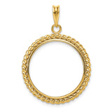 22 mm 14k Yellow Gold coin bezel for Australian Half Sovereign