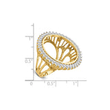 22 mm 14k Yellow Gold coin bezel ring for Australian Half Sovereign — size reference (ruler)