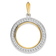 22 mm 14k Multi-Tone Gold coin bezel for Australian Half Sovereign
