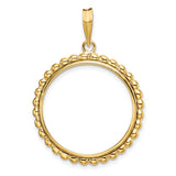 22 mm 14k Yellow Gold coin bezel for Australian Sovereign