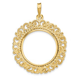 22 mm 14k Yellow Gold coin bezel for Australian Sovereign