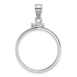 22 mm 14k White Gold coin bezel for Australian Sovereign