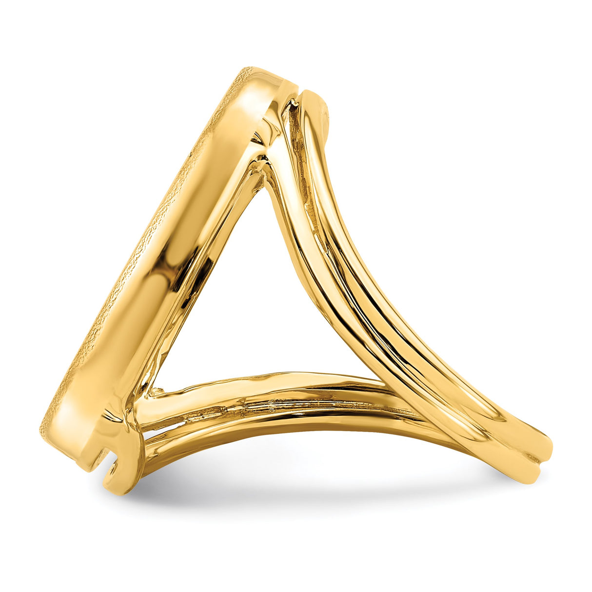 22 mm 14k Yellow Gold coin bezel ring for Australian Sovereign — additional image