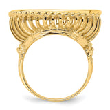 22 mm 14k Yellow Gold coin bezel ring for Australian Sovereign — alternate view