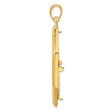 37 mm 14k Yellow Gold coin bezel for Austria €100 Philharmonic — alternate view